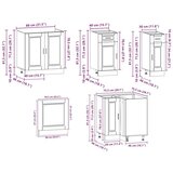 vidaXL 11-dijelni set kuhinjskih ormarića "Porto" bijelo izrađeno drvo | shoptok.hr