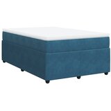 Maison Chic Box spring postelja - Vzmetna postelja z vzmetnico temno modra 120x200 cm žamet SL18285, (21894695) | Shoptok.si