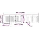 vidaXL Vrata za pse s vratima sklopiva 6 panela crna 300 cm | shoptok.hr