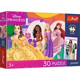 Trefl Disneyjeve princeske 30-delna premijska plus otroška sestavljanka s posterjem - Cene