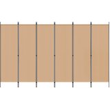  Razdjelnik prostora s 6 panela Bež 300 x 180 cm Tkanina | Eponuda.com