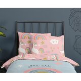 Good Morning Plava/ružičasta pamučna dječja posteljina za krevet za jednu osobu 140x200 cm Suus – | shoptok.hr