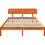  Krevetna konstrukcija s uzglavljem Vosak smeđa 200 x 200 cm | shoptok.hr