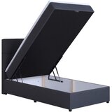MID.YOU POSTELJA Z VZMETNICO 100 cm x 200 cm , tekstil, leseni material temno siva | Shoptok.si