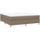 vidaXL Krevet s oprugama i madracem smeđesivi 160x200 cm tkanina | shoptok.hr