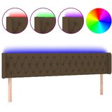 LED uzglavlje tamnosmeđe 183x16x78/88 cm od tkanine | shoptok.hr