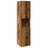 vidaXL Kopalniška viseča omarica starinski les 30x30x130 cm inž. les Cene