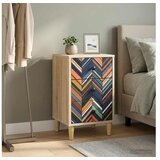 vidaXL Noćni ormar OMMEN Hrast sonoma 36 x 33 x 60 cm - Geometrijski uzorak 1 Cijene