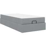  Konstrukcija postelje z vzmetnico Svetlo siva 90 x 190 cm blago | Shoptok.si