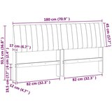 vidaXL tapecirani uzglavlje svijetlo siva 180 cm čvrsto borovo drvo | shoptok.hr