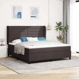  Box Spring postelja z vzmetnico temno rjava 180x200 cm tkanina, (22051401) | Shoptok.si