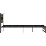 vidaXL Metalni okvir kreveta bez madraca boja hrasta 140x190 cm | shoptok.hr