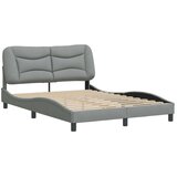 vidaXL Posteljni okvir z vzglavjem svetlo siv 120x200 cm blago | Shoptok.si