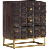 vidaXL Nočna omarica črna 40x30x50 cm trden mangov les | Shoptok.si