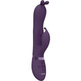 VIVE Gada Vibrating Bunny Ear G-Spot Rabbit with Pulse Wave Shaft Purple Cene