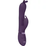 VIVE Gada Vibrating Bunny Ear G-Spot Rabbit with Pulse Wave Shaft Purple