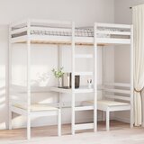  Okvir kreveta na kat sa stolom i stolicama 90x190 cm borovina | shoptok.hr