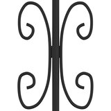  Vrata za ogradu KAMPEN s kopljem na vrhu crna 302 x 150 cm čelična | Eponuda.com