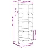 vidaXL Knjižna polica artisan hrast 50x33x153 cm inženirski les | Shoptok.si