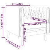  Chesterfield sofa fotelja krem baršun | Shoptok.si
