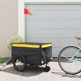 The Living Store Kolesarska prikolica črna in rumena 45 kg železo - Kolesarska Prikolica, (21661576) | Shoptok.si