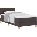  Krevet s podnicom s madracem tamnosmeđi 90x190 cm tkanina | shoptok.hr