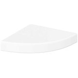  Plutajuće kutne police 4 kom. visoki sjaj bijele 25x25x3,8 cm MDF | shoptok.hr