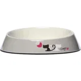 Melamin posuda za mace Grey Heart Tails, 200 ml