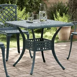 vidaXL Vrtni stol zeleni 80x80x75 cm od lijevanog aluminija