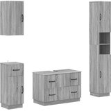  Set kupaonskih ormara od 4 dijela HOORN Siva Sonoma | shoptok.hr