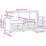  Setovi sofa 3 kom. Čvrsto drvo akacije | shoptok.hr