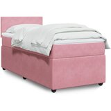 vidaXL Box spring krevet s madracem ružičasti 90x200 cm baršunasti | shoptok.hr