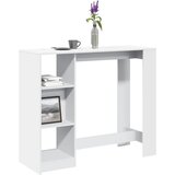  Barski stol s policom bijeli 124x46x103,5 cm konstruirano drvo | shoptok.hr