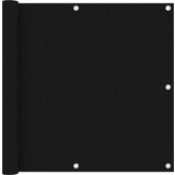 Balkonski zastor crni 90 x 300 cm od tkanine Oxford Cijene