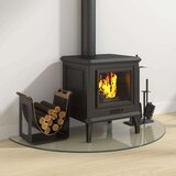 Staklena Steklena plošča za kamin polkrožna 1000x500 mm | Shoptok.si