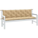 The Living Store Blazina za vrtno klop 2 kosa melanž bež 180x50x7 cm blago - Blazina Za Vrtno Klop, (21480179) Cene
