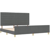  Krevetna konstrukcija Tamno siva 200 x 200 cm tkanina | shoptok.hr