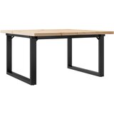  Stolić za kavu O-oblika 90x90x45,5 cm od borovine i čelik | shoptok.hr