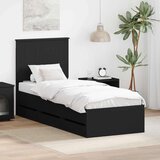  Konstrukcija postelje Črna 90 x 190 cm Inženirsko leseno, (5000121268) | Shoptok.si