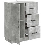  Strani šal Betonsko siva 66 x 34,5 x 87 cm Inženirski les, (5000217190) | Shoptok.si
