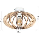  Prislonjen plafonski luster EARTH 1xE27/60W/230V, bela/bež | Eponuda.com
