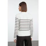 Trendyol Ecru Soft Texture Crew Neck Knitwear Cardigan | shoptok.hr