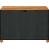  Vrtna kutija za pohranu crna 110x55x63cm poliratan drvo bagrema | shoptok.hr