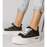 Gemre Black women's perforated sneakers Runna | shoptok.hr