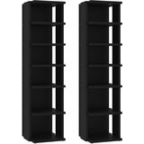Furnova Omarica za čevlje 2 kosa črna 27,5x27x102 cm, (21954543) | Shoptok.si