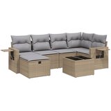  7-dijelni set vrtnih sofa s jastucima bež od poliratana | shoptok.hr