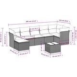  8-dijelni set vrtnih sofa od poliratana s jastucima bež | shoptok.hr