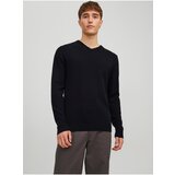 Jack & Jones Black Men Basic Sweater Basic - Men Cene