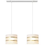 Viseći luster na sajli HELEN 2xE27/15W/230V bela/zlatna | Eponuda.com