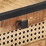 Konzolni stol 100x35x75 cm grubo drvo manga i prirodna trska | shoptok.hr